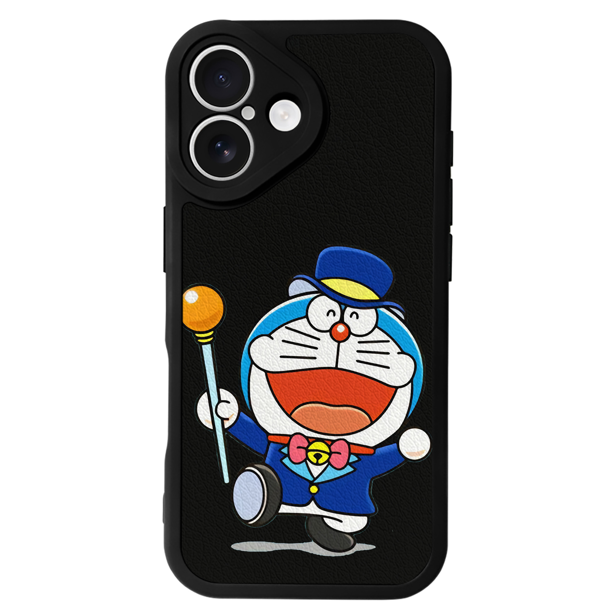 （画像用） ドラえもん Doraemon 【iPhone 16シリーズ対応】シリコンスマホケース（レザー調） 材質：シリコン